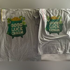 Celebrate It Gray 'Good Luck Charm' Kids Tee NWT